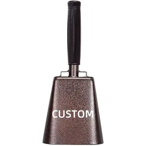 Cheering for Games Bells Make Noise Cowbells with Handle Custom Solid Color Painted Cowbell