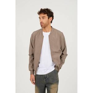 Chaqueta Bomber Clásica de Lana con Cierre Completo para Hombre, con Diseño de Logotipo Personalizado en la Parte Delantera, Ropa de Calle de Invierno, Resistente al Viento y Transpirable - Product Image 1