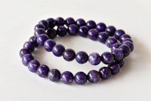 Direct Factory Sale Women's Tibetan Buddhism Religious Anchor Purple Charoite Gemstone <b>Beaded</b> <b>Bracelet</b> for Anniversary Occasions - Product Image 5
