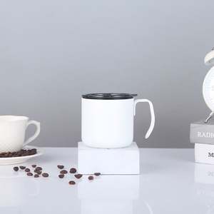 Taza de Café de Acero Inoxidable 304 de Doble Pared de 350 ml con Asa y Tapa, Venta al por Mayor de Fábrica Profesional, Personalizable - Product Image 3