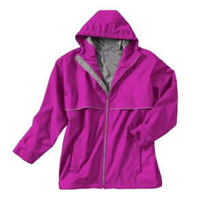 Impermeable de Alta Calidad para Adultos, con Cremallera y Bolsillo, Chaqueta con Capucha para Mujer, Color Pastel Sólido, Venta al por Mayor en Existencia - Product Image 3