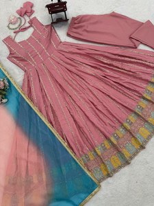 Introducing Our Best-selling Georgette Silk Heavy Embroidery Valentine's Day Special Regular Length Anarkali Salwar for Party - Product Image 4