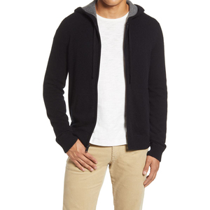 Sweat-shirt à capuche unisexe en molleton bouclette d'hiver, fabrication OEM, avec logo personnalisé imprimé sur la fermeture éclair, impression numérique, 100% coton respirant - Product Image 1