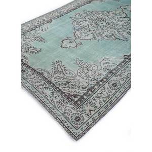 Tapis en laine noué à la main vintage vert, grand format, pour salon, motif rectangulaire abstrait, Pae-1578, pour usage domestique - Product Image 2