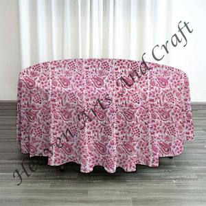 Mantel diseño floral y de algodón con estampado de bloques indios ecológico, lavable a máquina, cubierta decorativa para mesa del hogar para fiesta de boda - Product Image 5