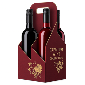 Carton Affranchissement Expédition Emballage de Transport <span class=keywords><strong>D</strong></span>éménagement Vin une Bouteille Boîtes avec Diviseurs pour Petites Bouteilles - Product Image 3