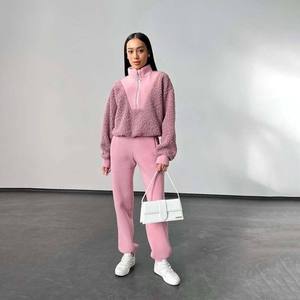 Sudadera de invierno de retales personalizada para hombre, media cremallera, cuello redondo, 100% algodón, transpirable, holgado - Product Image 6