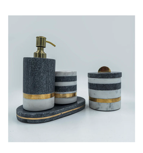 Marble Bathroom <b>Set</b> <b>Soap</b> Dispenser High Quality Custom Bathroom Accessories <b>Set</b> Best Selling Sale - Product Image 6