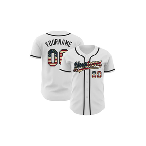 Blanc rétro maillot Baseball chemises personnalisé accepté broderie uniforme adulte cousu Logo numéro nom de l'équipe respirant 100% - Product Image 5