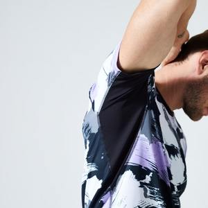 Vente en gros OEM T-shirt d'été camouflage à séchage rapide pour hommes 100% coton Streetwear à manches courtes Fitness Gym Tee Loose Sport Shirt - Product Image 5