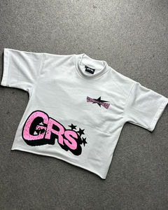 Venta al por mayor 100% algodón hombres camisetas recortadas de gran tamaño Boxy gráficos de alta calidad Stock disponible - Product Image 5