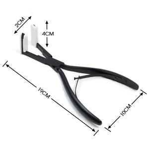 Pince à extensions de cheveux Pro Tape, acier inoxydable, outils multifonctionnels pour cheveux, design ergonomique, forme de pont de 4,5 cm - Product Image 4