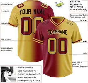 Camiseta de fútbol americano sublimada para equipos y eventos, tela ligera diseñada para comodidad y marca profesional - Product Image 3