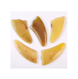 Corne de buffle traditionnelle Gua Sha Board Outil de massage du visage Corne de buffle polie Outils de massage Gua sha - Product Image 5