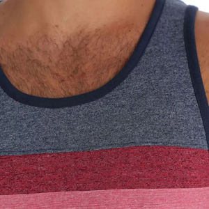 Camisetas sin mangas informales para hombre, chaleco de tela elástica transpirable suave con estampado personalizado para gimnasio con color único - Product Image 6