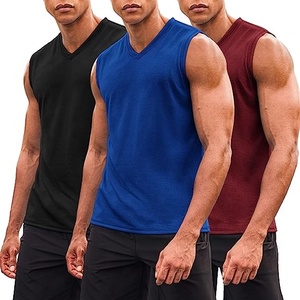 Custom Men's Gym Muscle Tank Top Cotton Sleeveless Training <b>Singlet</b> Fitness Bodybuilding Vest Wholesale Activewear OEM - Product Image 3