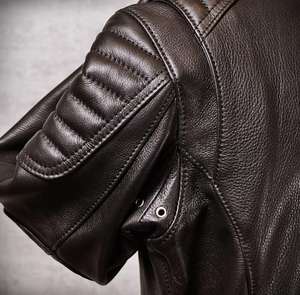 แจ็กเก็ตหนังบอมเบอร์ยาวเต็มตัวสำหรับผู้ชายหนังคุณภาพสูงผลิตตามสั่ง - Product Image 3