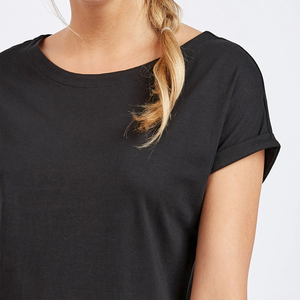 Camiseta de Chifón Informal para Mujer, Cuello Redondo, Manga Corta, Transpirable, con Logotipo, Nueva, de Alta Calidad, 2024 - Product Image 4