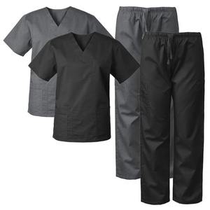 Gommage médical tissé mince pour femmes costume d'infirmière Salon de beauté porter des uniformes médicaux extensibles ensembles imprimés à la main gommages d'hôpital - Product Image 2