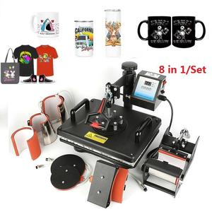 เครื่องกดความร้อนแบบซับลิเมชั่น 8-in-1 สำหรับแก้ว เสื้อยืด และหมวก - Product Image 1