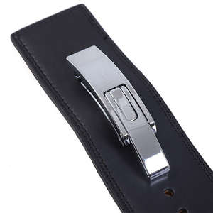 Ceinture de soutien lombaire pour la musculation en gros, ceinture à levier argentée en cuir de vache, réglable rapidement, ceintures de musculation pour la musculation en salle de sport - Product Image 4