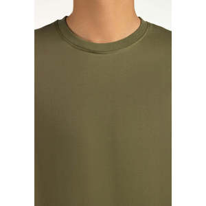 T-shirt à manches courtes en jersey de coton pour homme, coupe classique, écologique, col rond, fitness, surdimensionné, fabricant OEM ODM, fournisseur - Product Image 2