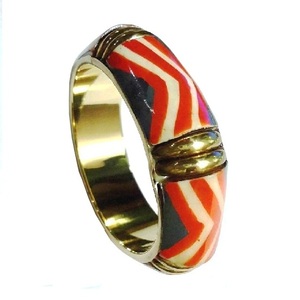 Pulseras de Hueso de Camello Hechas a Mano en India para Mujer, Color Rojo, Diseño Geométrico, Artesanía de Calidad - Product Image 2