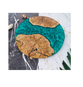 Wholesale Supplier Wood & Resin <b>Lazy</b> <b>Susan</b> Direct Factory Acacia Wood Resin Cake Sweet Serving <b>Lazy</b> <b>Susan</b> - Product Image 4