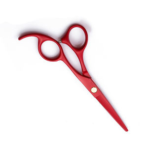 Ciseaux de coiffure professionnels durables et élégants, revêtement rouge, lame tranchante en acier inoxydable, pointe affûtée - Product Image 3