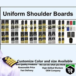 Commandant contre-amiral dentelle tissu épaulette épaulette insigne royal ligne aérienne régiment uniforme - Product Image 5