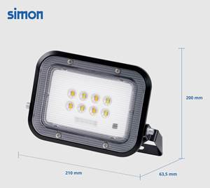 Proiettore solare a LED Simon CCT 50W 800lm IP65 con telecomando e pannello solare (IL426112) - Product Image 6