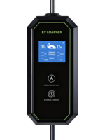 Chargeur EV portable 3,5 kW 16A Type 2 230Vac monophasé avec protection RCD, écran LCD, câble de 5 m pour usage domestique, garage et voyage en Europe