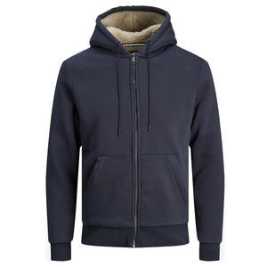 <b>Men</b> Winter Cotton <b>Fleece</b> Casual <b>Thick</b> Warm Lined Windproof Eco-Friendly Zipper Pullover Hoodies - Product Image 3