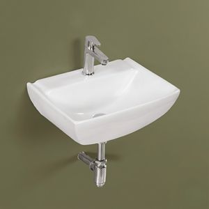 Lavabo mural rectangulaire moderne AXEL pour salle de bain et usage hospitalier - Product Image 3