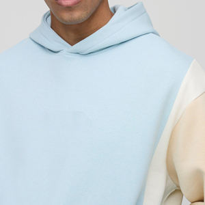 Sweat à capuche pour hommes à épaules tombantes sans ficelle personnalisé surdimensionné lavé Vintage French Terry 400GSM recadrée Boxy Fit - Product Image 6