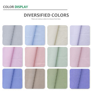 Trong Bán Tay Nhuộm Sợi Màu Xám Sọc Bọc Vải Bông Polyester Vải Của Sân - Product Image 6