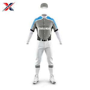 Équipe de sublimation numérique à prix d'usine portez votre propre conception d'impression la plus récente uniforme de baseball sportif de bonne qualité - Product Image 2