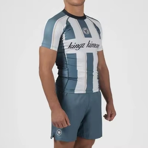 Diseña Tus Propias Camisetas de Compresión MMA Bjj Rash Guard 2026, Venta al por Mayor, Sublimación Personalizada, Spandex Corto - Product Image 1