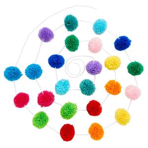 10 pieds coloré Pom Pom guirlande pour arc-en-ciel anniversaire noël décor <span class=keywords><strong>bricolage</strong></span> couture papier <span class=keywords><strong>pompon</strong></span> boule guirlande laine artisanat fournitures - Product Image 5