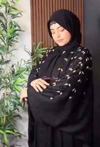 Tenue de soirée élégante et modeste pour femmes, caftan brodé à la main, Abayas, robes formelles traditionnelles de Dubaï, robes musulmanes traditionnelles respirantes - Product Image 2