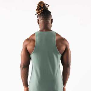 Débardeurs d'entraînement de sport pour hommes maillots de sport personnalisés à séchage rapide respirant chemises sans manches pour entraînement de fitness vente en gros - Product Image 3