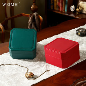 Reloj Mecánico WEIMEI de Alta Gama, Estilo Europeo, Octagonal, de Doble Posición, con Correa de Cuero PU, Caja de Almacenamiento para Regalo - Product Image 4