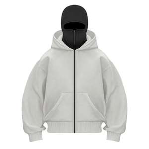 100% algodón pulóver sudaderas con capucha Unisex personalizado Sudadera con capucha para hombres de dos piezas deportes al aire libre Casual para hombre con capucha de cubierta de cara completa - Product Image 2