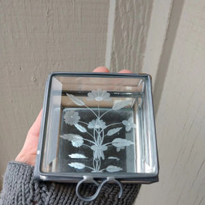 Boîtes à Bijoux Antiques Vente en Gros de Luxe Unique Anneau Collier Pendentif Bracelet Bijoux Boîte à Bagues pour Fiançailles Verre Boîte en Métal - Product Image 1