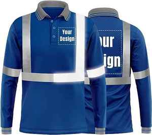 2025 Sport manga larga Reflect Blue Work Cloth camiseta de seguridad para hombre - Product Image 4