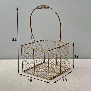 Solid <strong>Wire</strong> <strong>Basket</strong>, Tabletop Centerpiece, Decorative or Carrying <strong>Basket</strong> Amazing Quality At Reasonable Price - Product Image 3