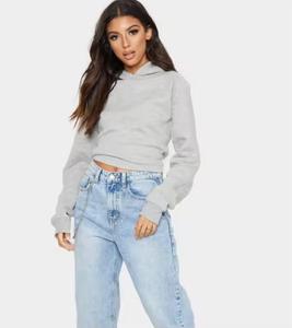 Fabricants de sweats à capuche Personnaliser Short Fitness Haute Qualité Gym Crop Top Spandex/Polyester Respirant Hiver Femmes Crop Hoodies - Product Image 1