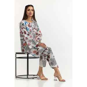 Conjunto de Camisa y Pantalón Dobby con Estampado Digital y Decoración de Botones IPS-24-11 - Product Image 3