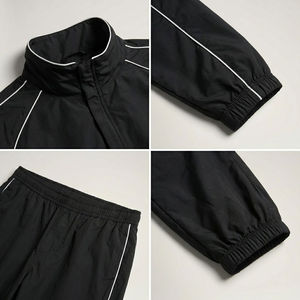 Ensemble de vêtements de sport unisexe en nylon imperméable, veste coupe-vent légère et pantalon de survêtement pour l'entraînement en plein air - Product Image 3