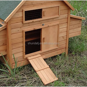 Büyük tavuk evi W/yuvalama kutusu kanatlı kafes SDC002-D ahşap tavuk kümesi açık ahşap Pet House SHUNDA baskı ahşap köpek kulübesi - Product Image 4